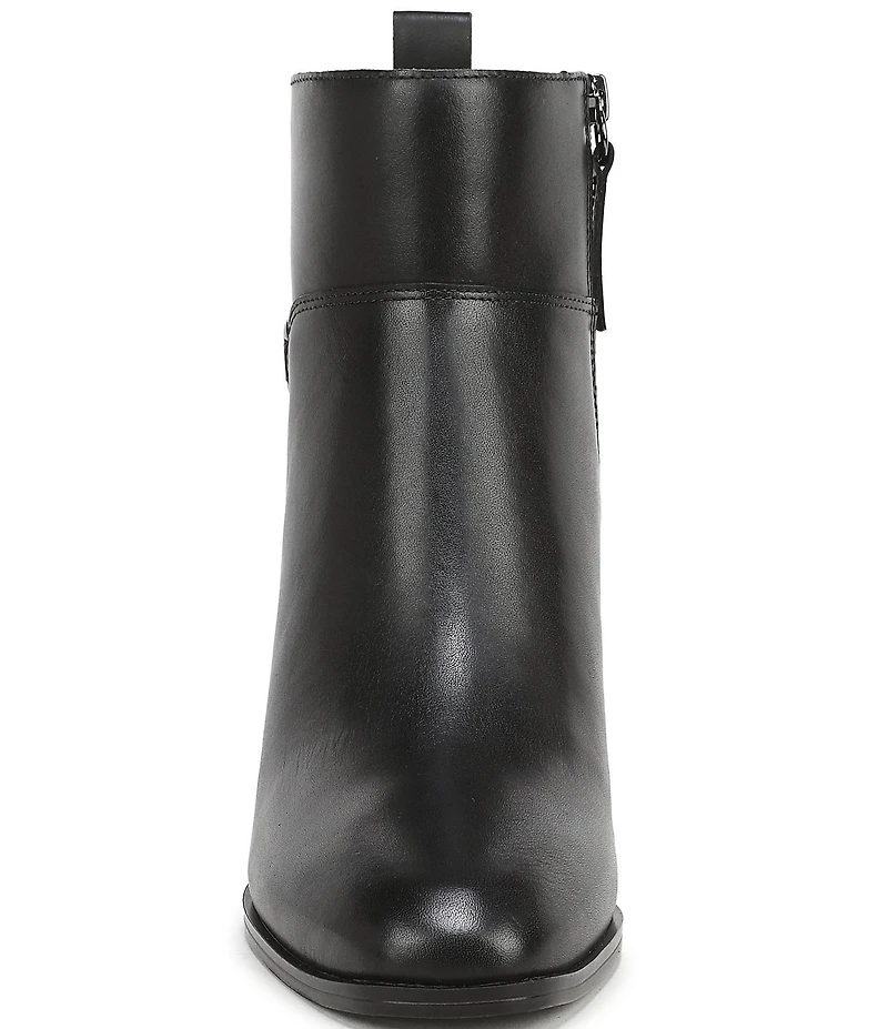 Franco Sarto Valya Leather Block Heel Booties