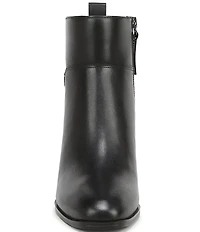 Franco Sarto Valya Leather Block Heel Booties