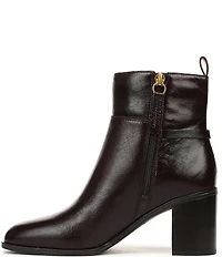 Franco Sarto Valya Leather Block Heel Booties