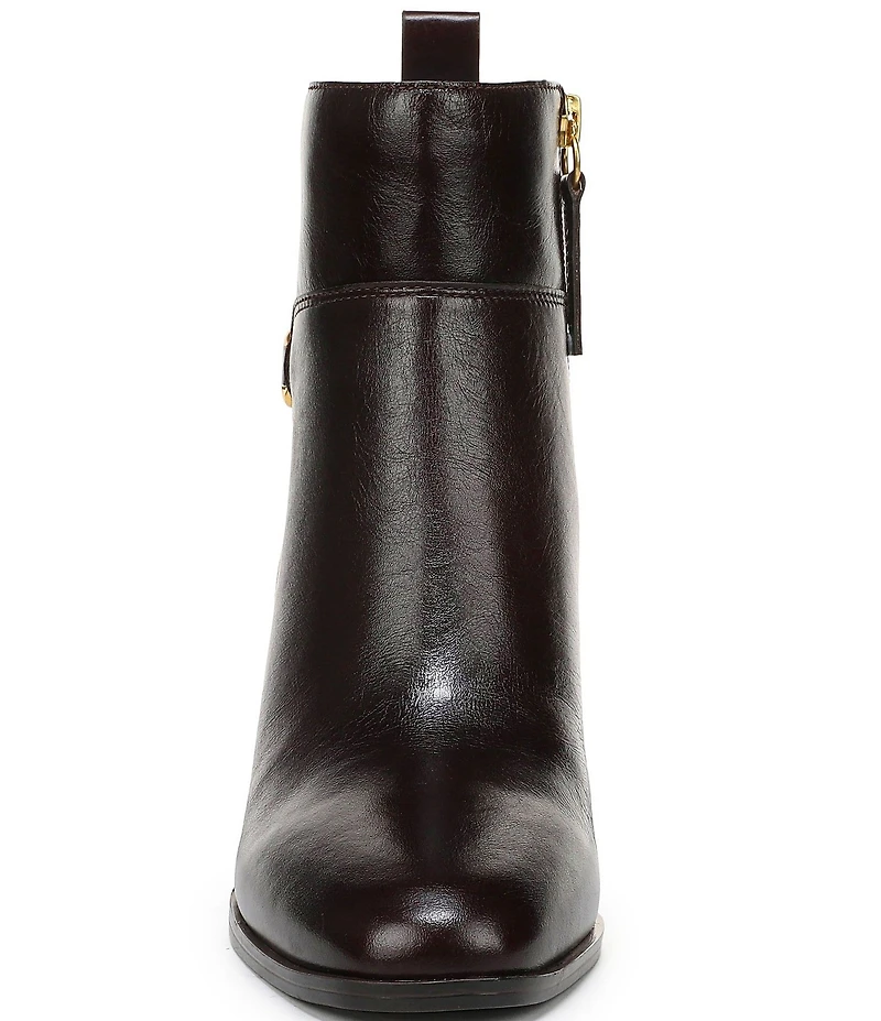 Franco Sarto Valya Leather Block Heel Booties