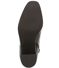 Franco Sarto Valya Leather Block Heel Booties