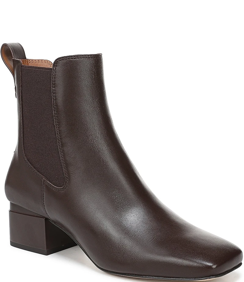 Franco Sarto Waxton Leather Square Toe Chelsea Booties