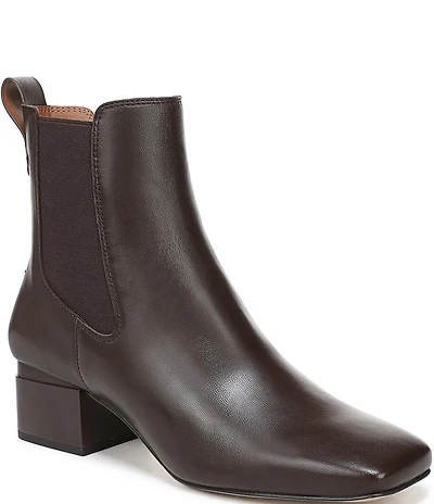 Franco Sarto Waxton Leather Square Toe Chelsea Booties