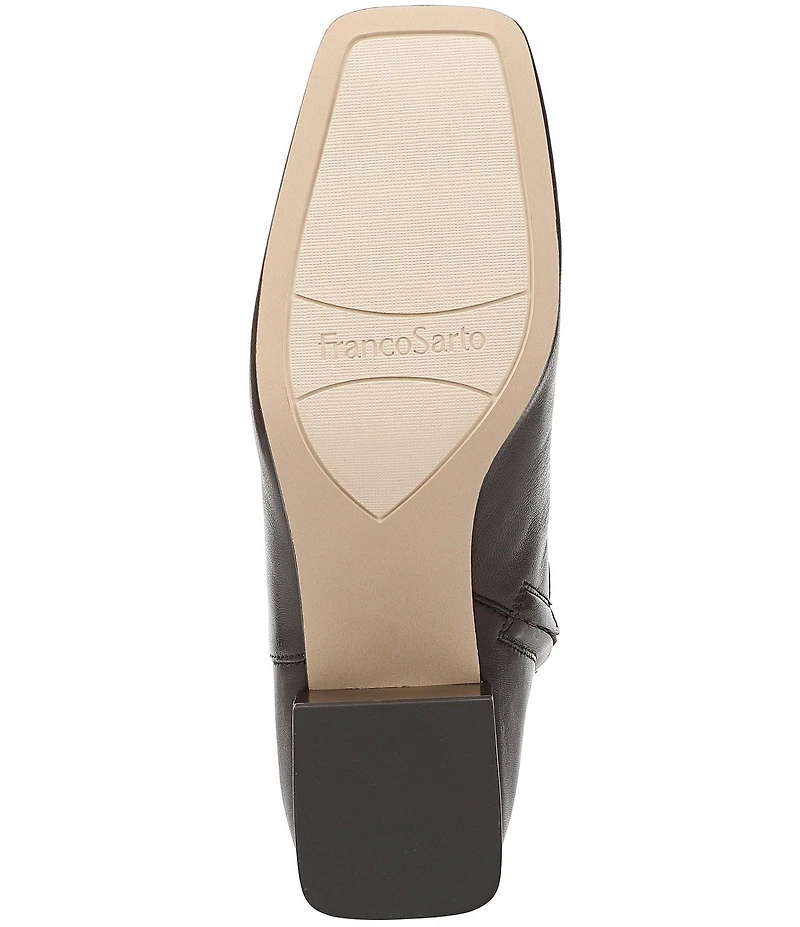 Franco Sarto Waxton Leather Square Toe Chelsea Booties