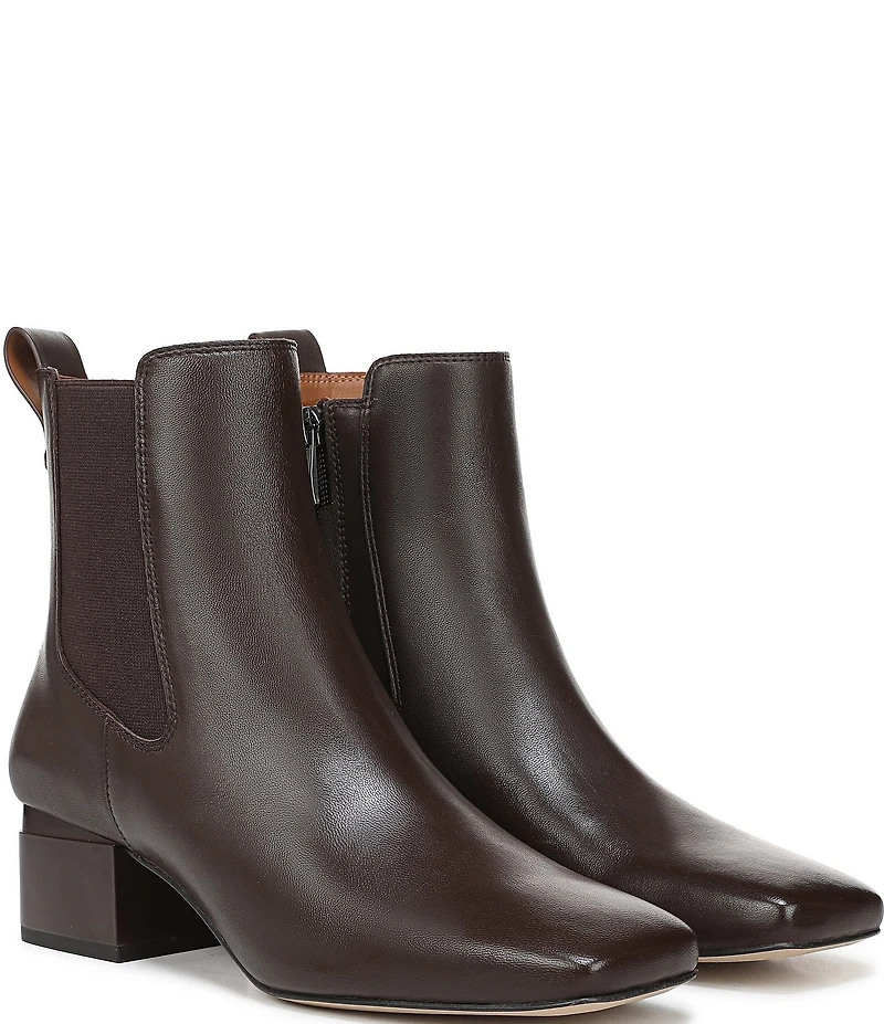 Franco Sarto Waxton Leather Square Toe Chelsea Booties