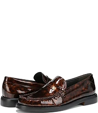 Franco Sarto Yulisa Patent Tortoise Print Loafers