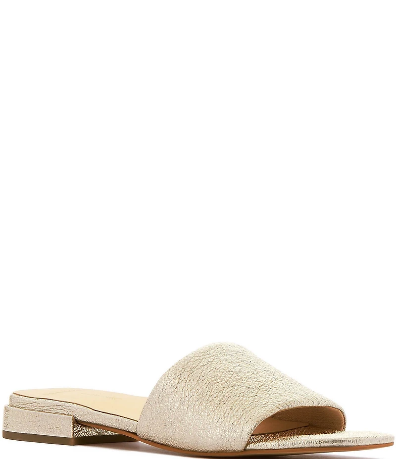 FRANKIE4 Aniston Textured Leather Slide Sandals