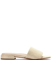 FRANKIE4 Aniston Textured Leather Slide Sandals