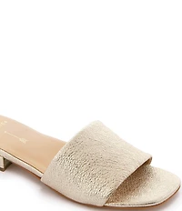 FRANKIE4 Aniston Textured Leather Slide Sandals