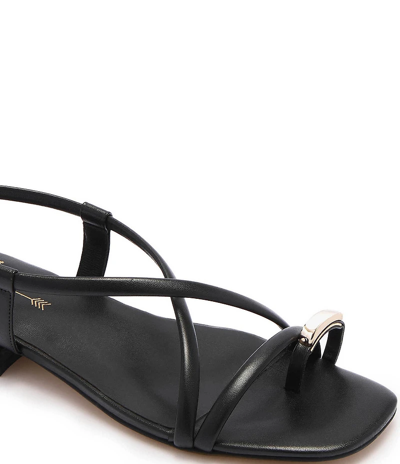 FRANKIE4 Anya Leather Hardware Toe Ring Sandals