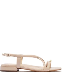 FRANKIE4 Anya Leather Hardware Toe Ring Sandals