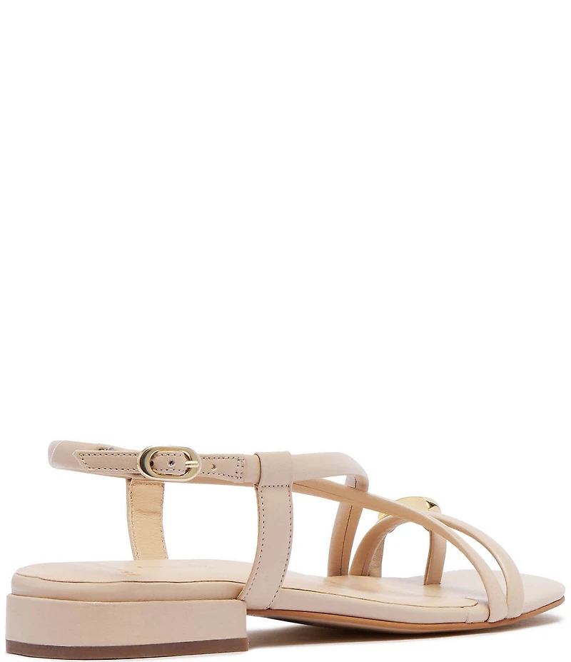 FRANKIE4 Anya Leather Hardware Toe Ring Sandals