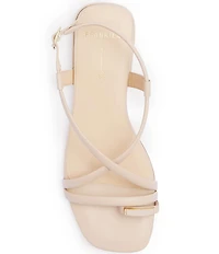 FRANKIE4 Anya Leather Hardware Toe Ring Sandals