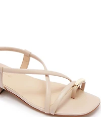 FRANKIE4 Anya Leather Hardware Toe Ring Sandals