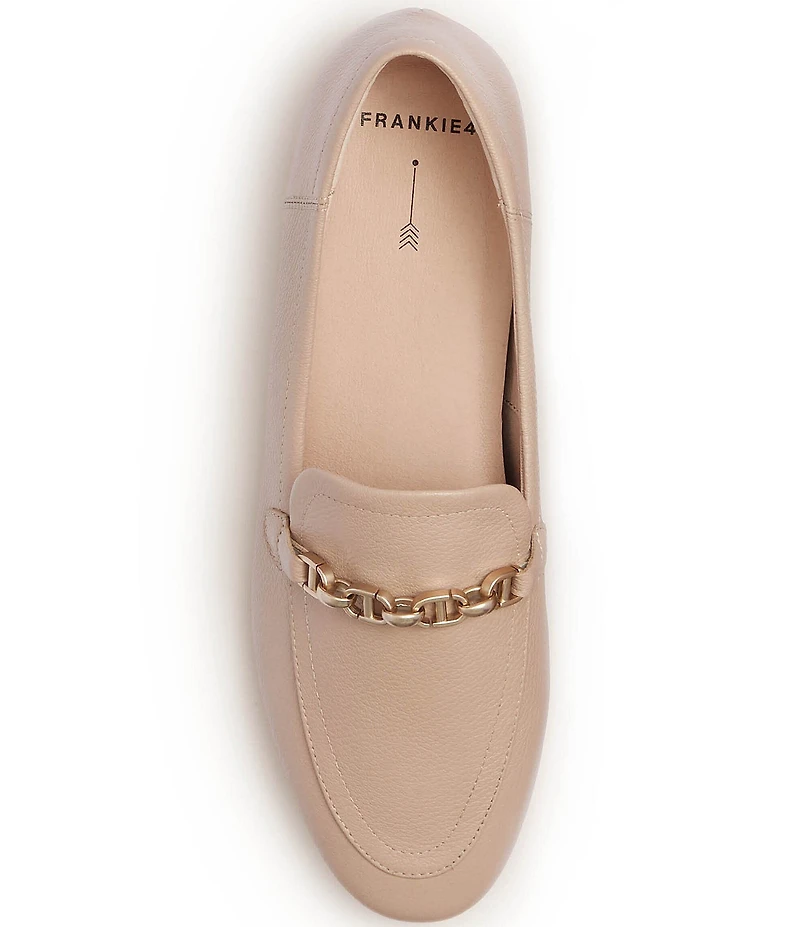 FRANKIE4 Ash II Leather Chain Detail Loafers