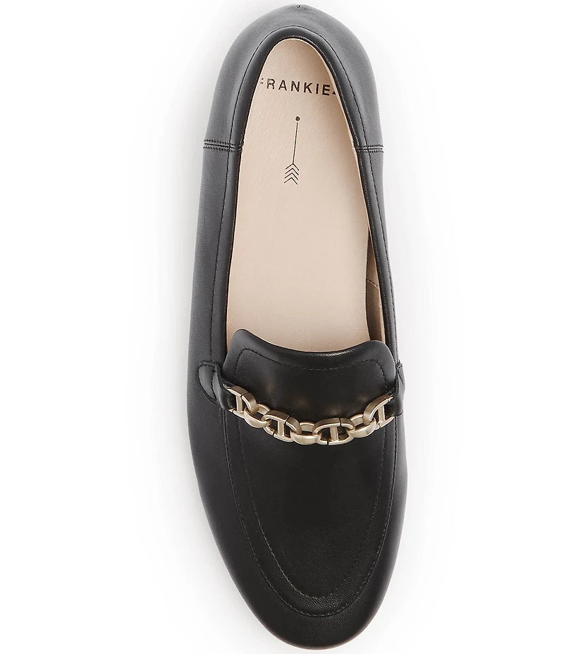 FRANKIE4 Ash II Leather Chain Detail Loafers