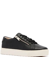 FRANKIE4 Billie II Snake Embossed Leather Zip Sneakers