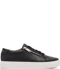 FRANKIE4 Billie II Snake Embossed Leather Zip Sneakers