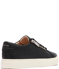 FRANKIE4 Billie II Snake Embossed Leather Zip Sneakers