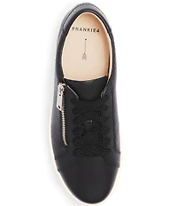 FRANKIE4 Billie II Snake Embossed Leather Zip Sneakers