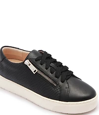 FRANKIE4 Billie II Snake Embossed Leather Zip Sneakers