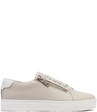 FRANKIE4 Billie II Snake Embossed Leather Zip Sneakers