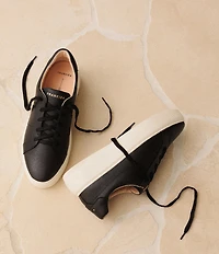 FRANKIE4 Billie Reptile Embossed Leather Zip Sneakers