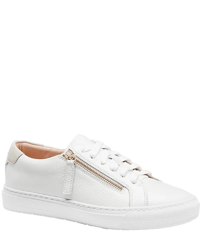 FRANKIE4 Billie Tumble Leather Zip Sneakers
