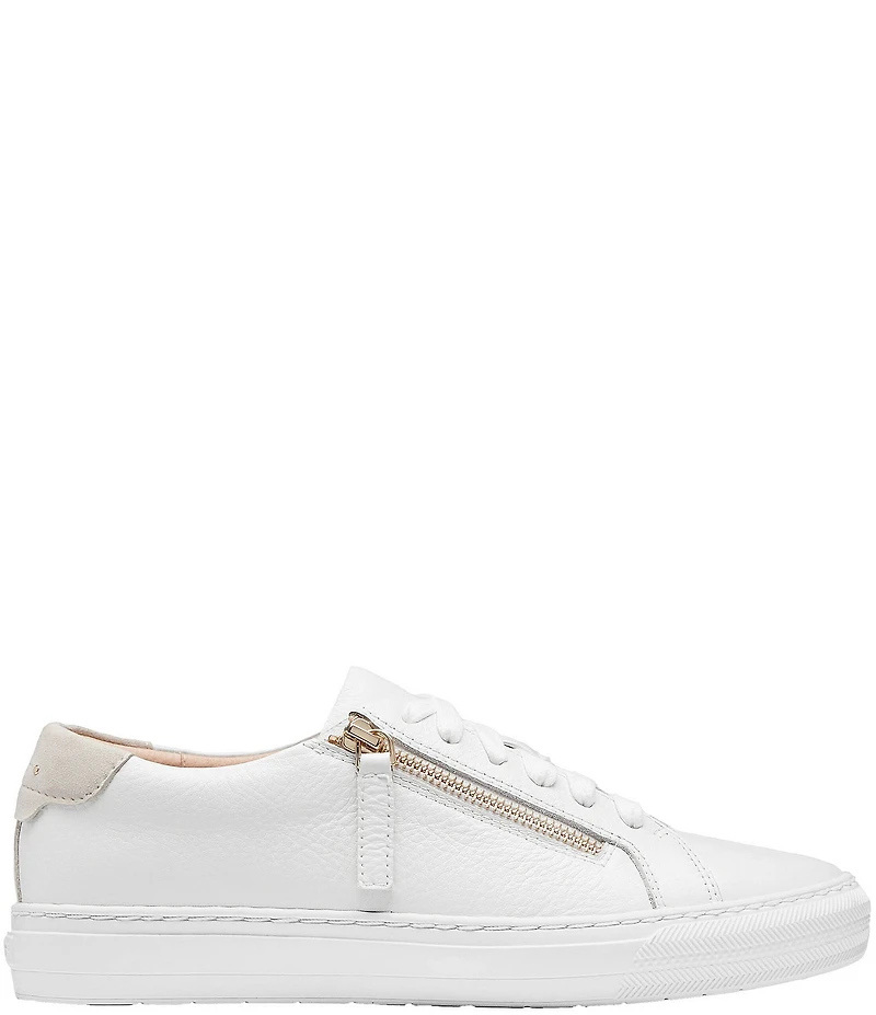 FRANKIE4 Billie Tumble Leather Zip Sneakers