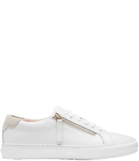 FRANKIE4 Billie Tumble Leather Zip Sneakers