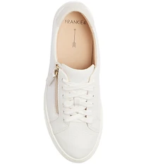 FRANKIE4 Billie Tumble Leather Zip Sneakers