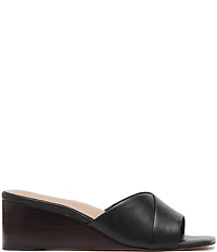 FRANKIE4 Carmen Leather Wedge Slide Sandals