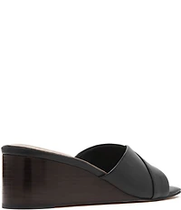 FRANKIE4 Carmen Leather Wedge Slide Sandals