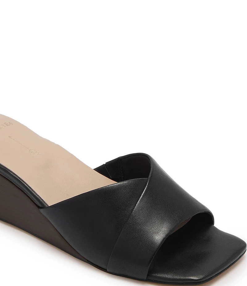 FRANKIE4 Carmen Leather Wedge Slide Sandals