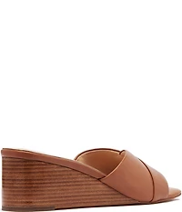 FRANKIE4 Carmen Leather Wedge Slide Sandals