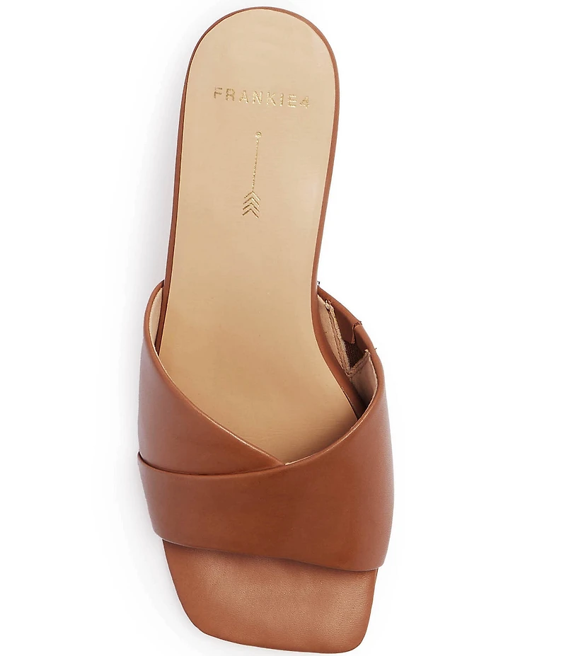 FRANKIE4 Carmen Leather Wedge Slide Sandals