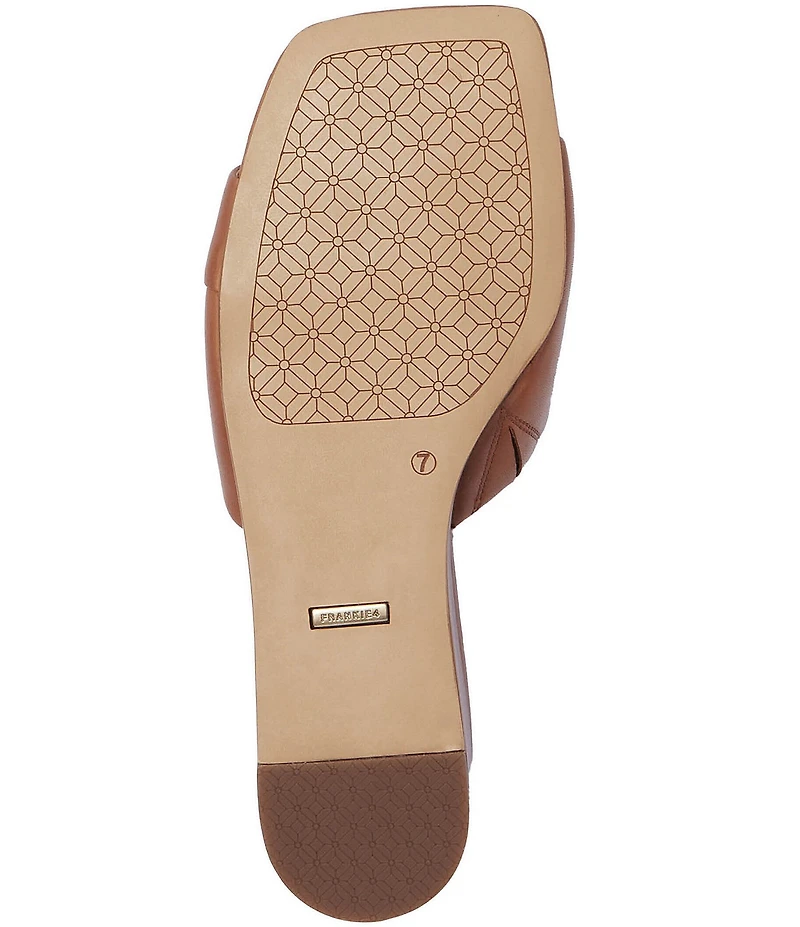FRANKIE4 Carmen Leather Wedge Slide Sandals