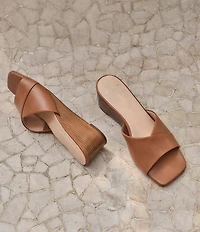FRANKIE4 Carmen Leather Wedge Slide Sandals