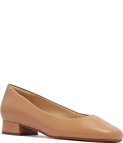 FRANKIE4 Cleo Leather Square Toe Pumps