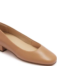 FRANKIE4 Cleo Leather Square Toe Pumps