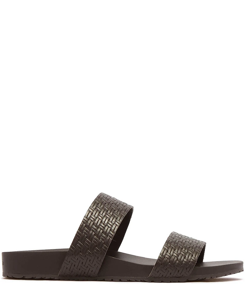 Frankie4 COAST Venice Embossed Woven Leather Slide Sandals