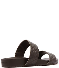 Frankie4 COAST Venice Embossed Woven Leather Slide Sandals