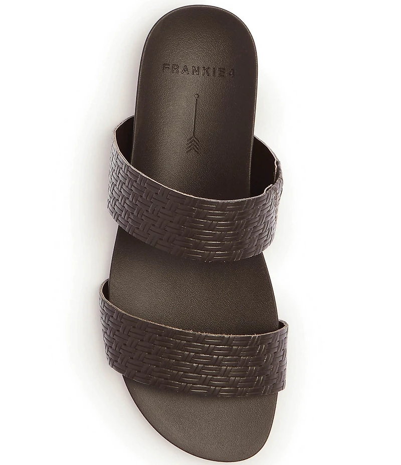 Frankie4 COAST Venice Embossed Woven Leather Slide Sandals