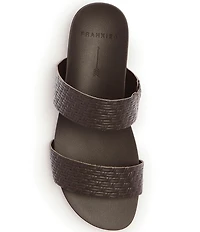 Frankie4 COAST Venice Embossed Woven Leather Slide Sandals