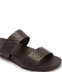 Frankie4 COAST Venice Embossed Woven Leather Slide Sandals