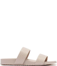 Frankie4 COAST Venice Embossed Woven Leather Slide Sandals
