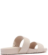Frankie4 COAST Venice Embossed Woven Leather Slide Sandals