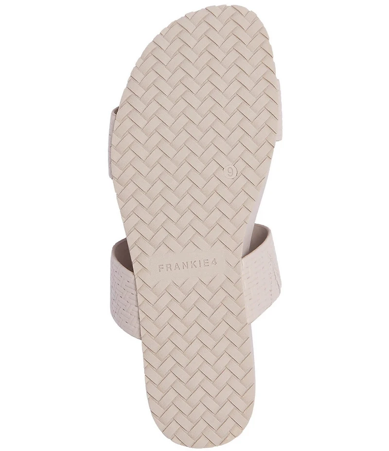 Frankie4 COAST Venice Embossed Woven Leather Slide Sandals