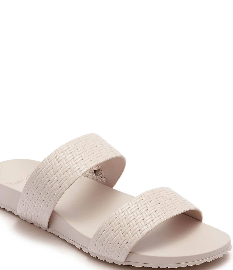 Frankie4 COAST Venice Embossed Woven Leather Slide Sandals