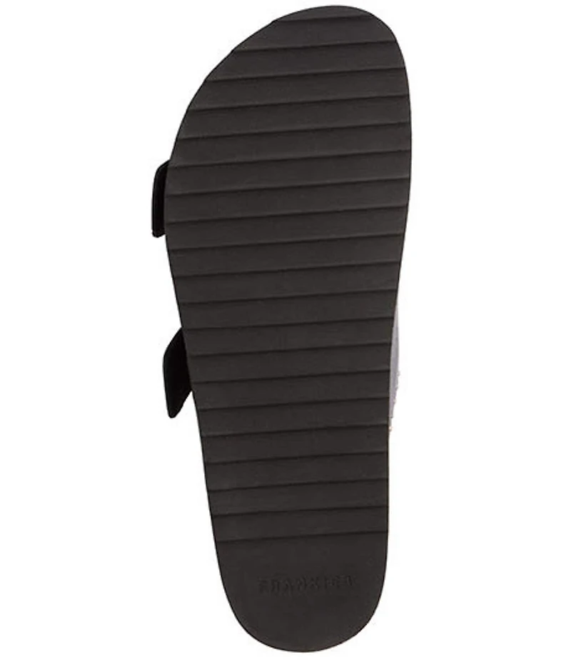 FRANKIE4 Deon Leather Studded Buckled Slide Sandals